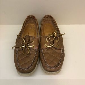 Quilted sperry’s - size 7